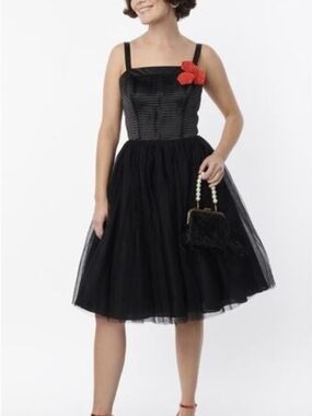 NWT Unique Vintage Black Tulle Dress